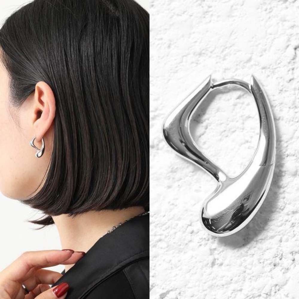 Maria Black Aiden Silver Hoop Statement Earring